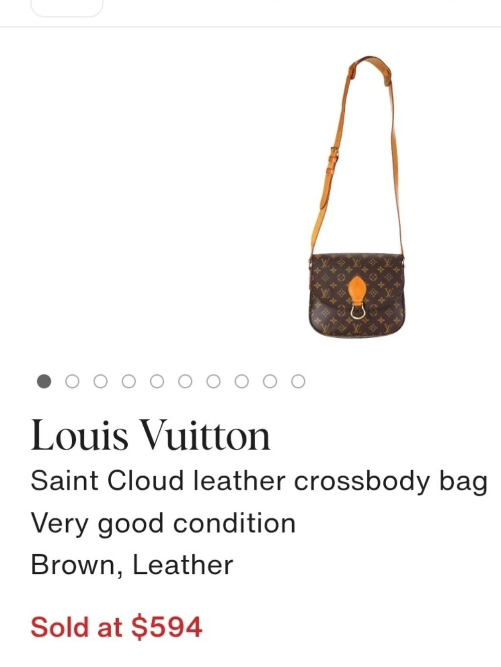 Louis Vuitton LV Shoulder Bag Saint Cloud GM Brown Monogram - Picture 5 of 8